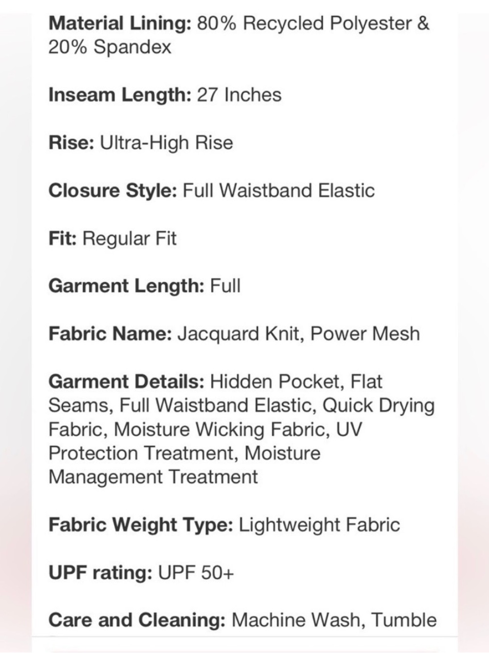 All In Motion NWT Ultra High-Rise Ribbed Leggings in Brown - Picture 5 of 5